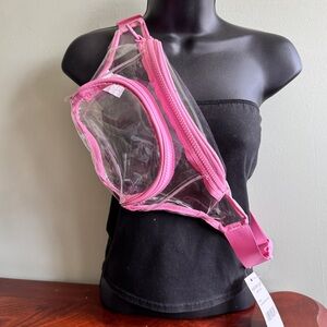 Madden Girl Clear Pink Crossbody Fanny Pack NWT